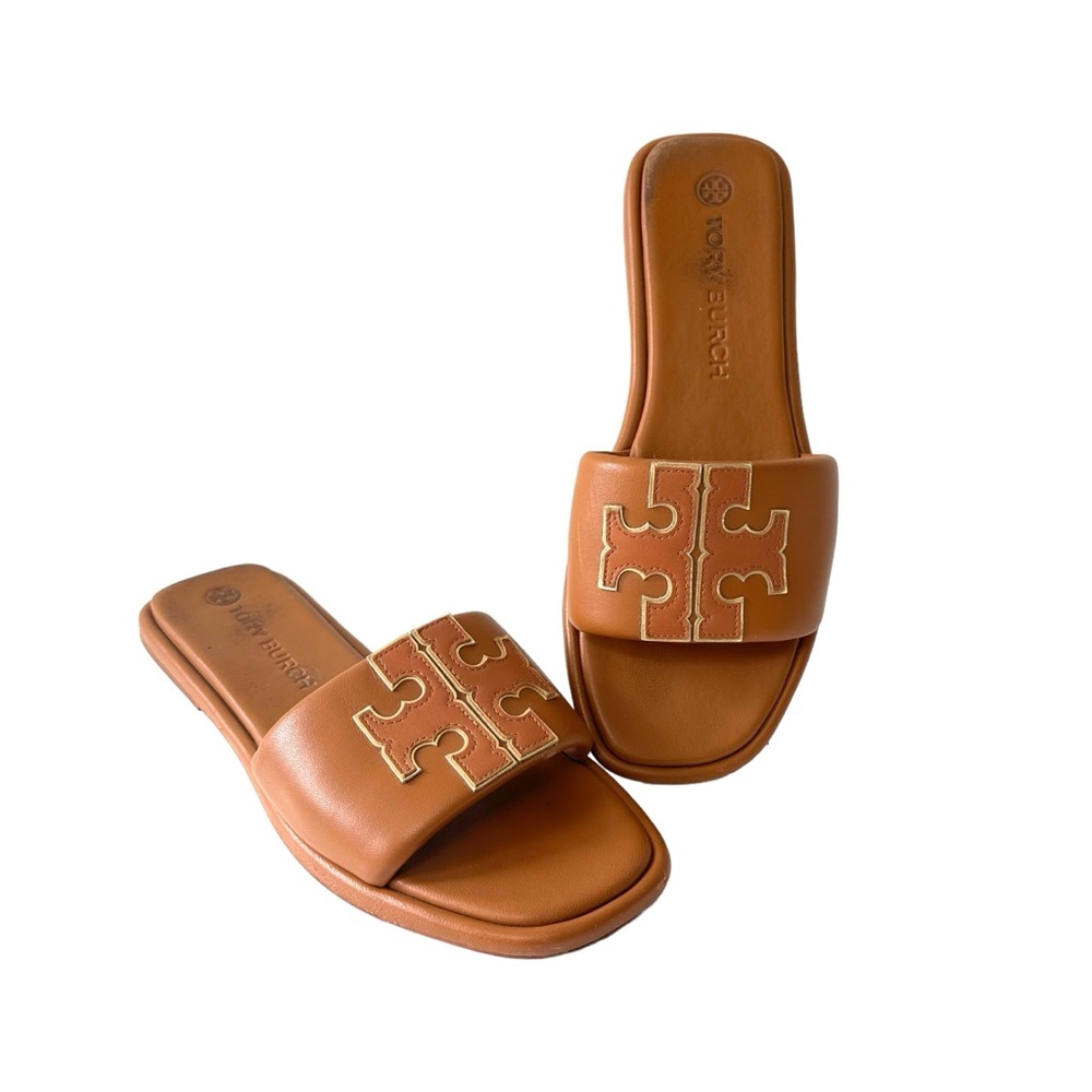 Authentic Tory Burch DOUBLE T SPORT SLIDE size 11